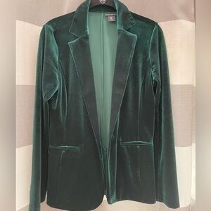 Blazer, Tahari, size medium, green velvet